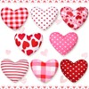 Valentine’s Day Stuffed Fabric Heart, 8 Pieces Heart Shaped Ornaments,