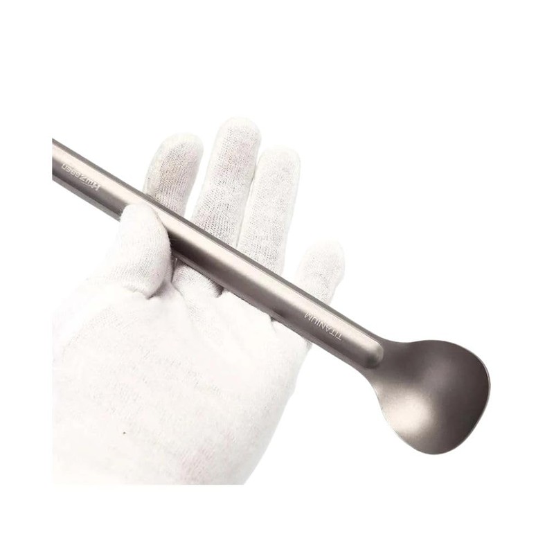 Long Handle Spoon Titanium Ultra Lighweight Camping Outdoor Cookware Utensils