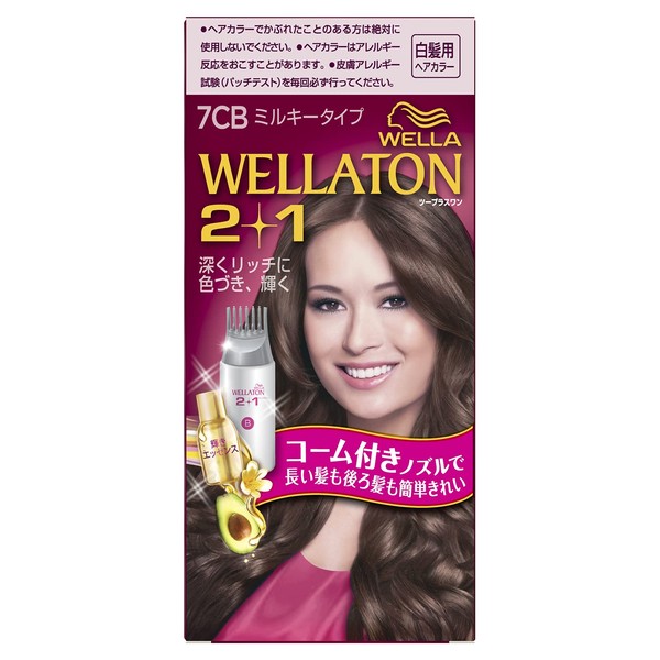 Wella Tone 2+1 Milky EX 7CB Bright Natural Brown [Quasi Drug] (Fashionable Gray Hair Dye)
