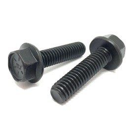 (50 Pieces) 3/8-16x1" Grade 8 Hex Flange Bolts Screws UNC Coarse Full Threads Phos & Oil