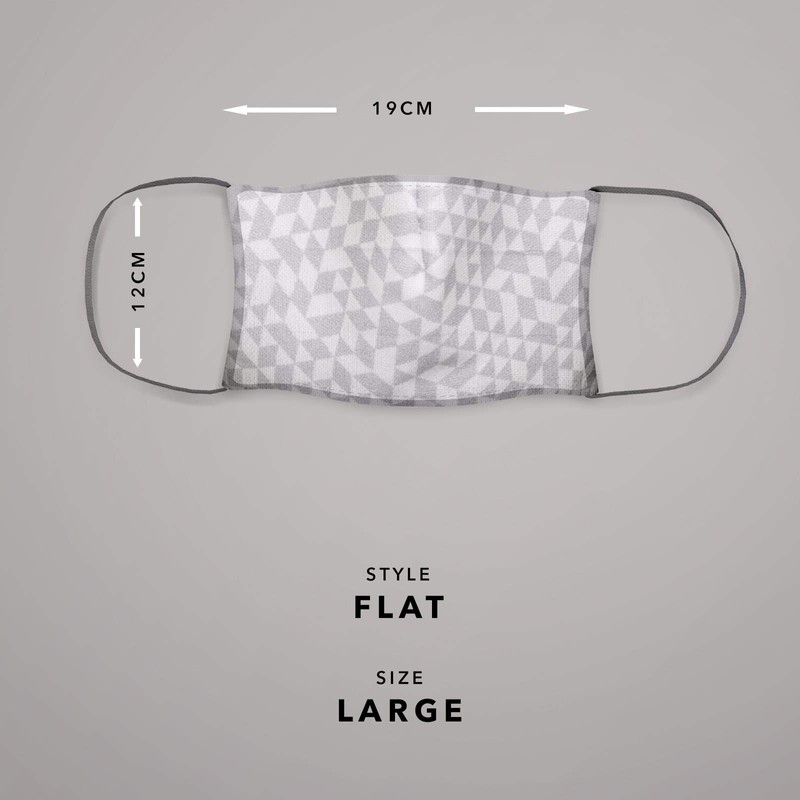 Triple Layer Flat Face Masks - Washable and Reusable Fabric
