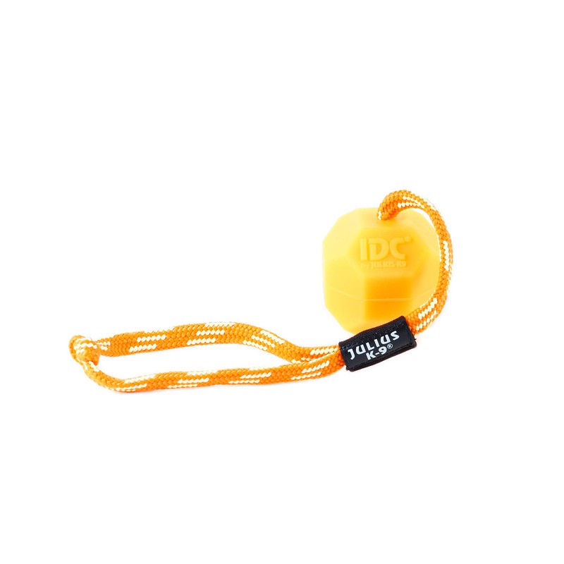 IDC Neon Fluorescent Ball with String, 60 mm, Orange -
