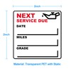 for Oil Change Sticker Static Cling, Clear Stickers 120 Pcs