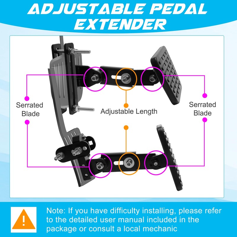 Anglecai Gas and Brake Pedal Extenders for Short Drivers People
