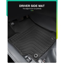 Car Floor Mats for Toyota Camry: 2015 2016 2017 All Weather Rubber Black Cargo Liner Full Set Carpet fit for Camry Accessories (Gas) 5-Seat 2015-2017 Automotive Vehicle 4PCS TPE Cutsom Floormats