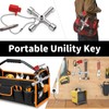 ElevaPulse Pack of 2 4-Way Multifunctional Control Cabinet Keys for