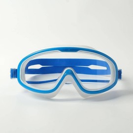 UV Protection Blue and White Goggle Swim Mask Set Swimming Gear
