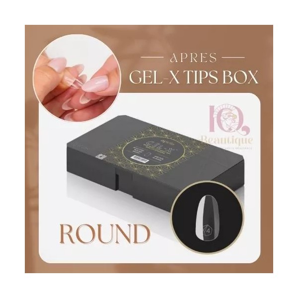 Apres Gel-X Sculpted Round Long 2.0 Tips Box 14 Sizes