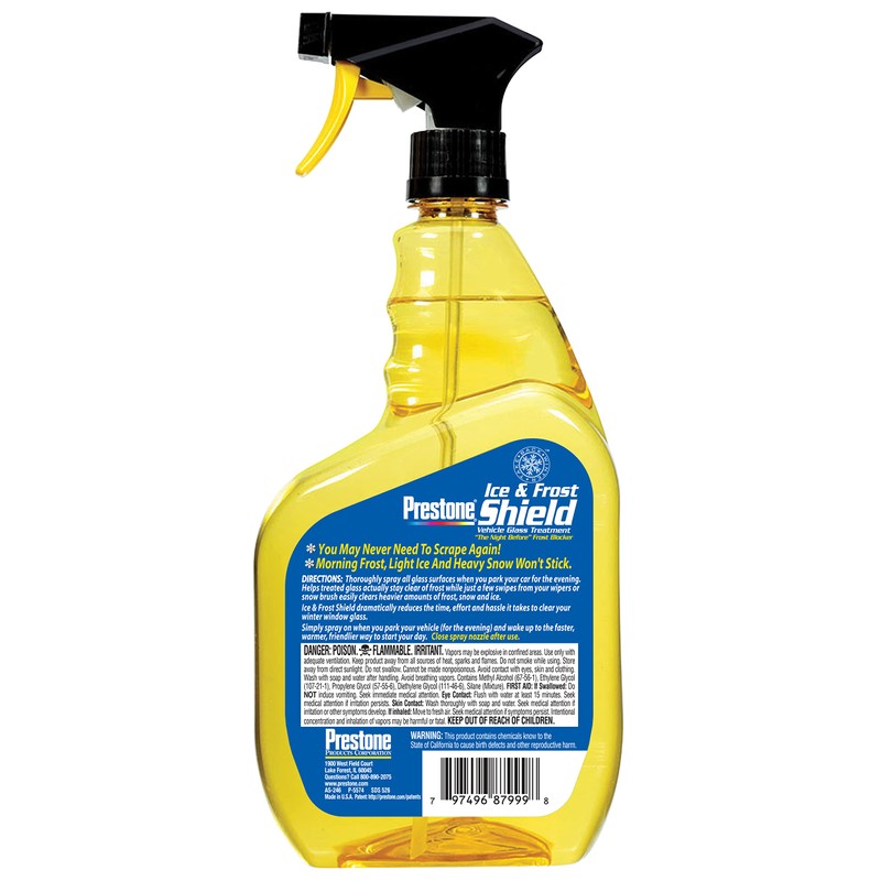 Prestone AS246 Ice and Frost Shield Vehicle Glass Treatment, 32