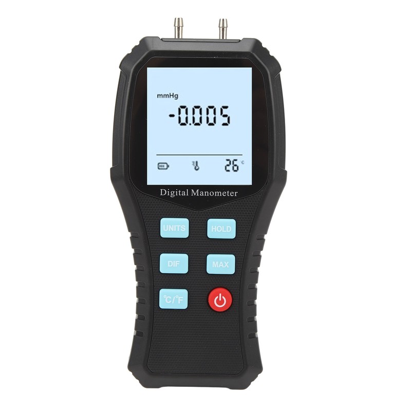 Digital Manometer Handheld HVAC Manometer Gas Air Pressure Meter Gauge
