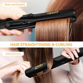 JINRI Hair Straightener with Titanium Plate 0.8 Inch 200℃ Mini Flat Iron,Perfect Travel Size Hair Straightener Dual Voltage,Suitable for All Hairstyles