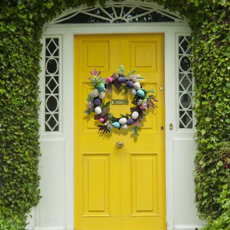 Hanwin Easter Wreath Plastic, Easter Wreath Front Door 30 cm,