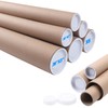 aromeili Mailing Tubes with Caps,6 Pack 3x36-Inch &2x30-Inch Kraft Paper