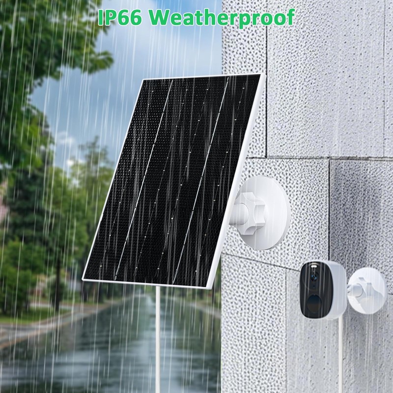 4W Solar Panel for Security Cameras, USB-C and USB, 3