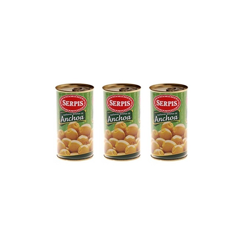 Serpis Anchoa Olives Spanish Green Olives Stuffed With Anchovy 150