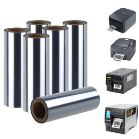 4.33'' x 328' UV Black Shifting to Blue Thermal Transfer Ribbon, Gcore Fluorescent Anti Theft Invisible Marking Ribbon, 1'' Core, Compatible with Zebra TSC GoDEX Argox, 1 Roll, Black to Blue