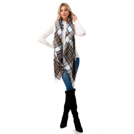 epicW Fall Winter Scarf Plaid Oversized Scarf for Women – Ideal Winter Women's Scarves & Wraps; Perfect Lightweight Accessory & Gifts for Women
