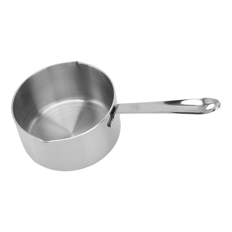 Stainless Steel Butter Warmer Flat Bottom Milk Pot with Double