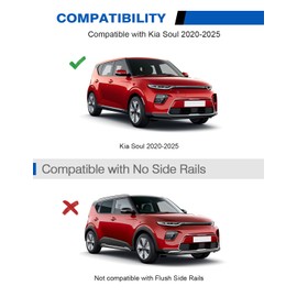 Wonderdriver Lockable 220lbs Roof Rack Cross Bars Compatible with Kia Soul 2020-2025 (Without Side Rails),Heavy Duty Aluminum Roof Rails Crossbars Cargo Canoe Black Rooftop Cargo