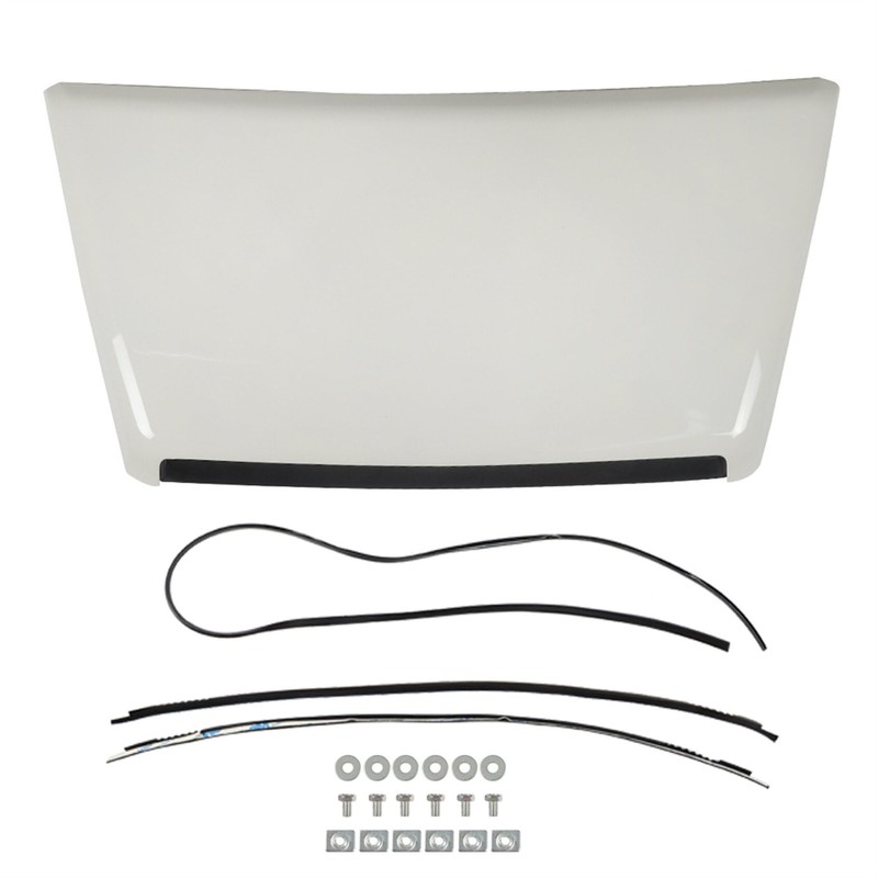 ANTUKO Hood Bulge Scoop White Front Upper Replacement for 2014-2021