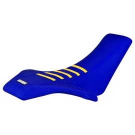Enjoy Mfg Suzuki LT 500 R Quadzilla  Gripper Seat Cover Blue / Yellow Ribs #288