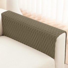 Foxdecor - Juego de 2 fundas para reposabrazos para sofá, fundas antideslizantes para sillón, fundas para muebles (café, 18 x 24 pulgadas)