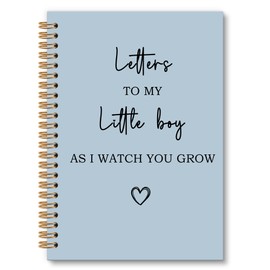 OINDADE Letters To My Little Boy Notebook Journal, Mom Son Journal, Pregnancy Mothers Day Notebooks Gifts for New Mom Women, Baby Boy Shower Gift, Baby Journals for First Time Moms, 6x8.2In