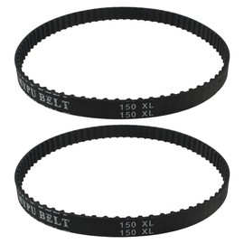 Acoeitl 150XL037 Timing Belt Rubber Pulleys Geared Drive 10mm Width 75 Teeth Closed Loop Flexible Good Tension Prevent Slip Accurate Position Easy Replace for Belt Disc Tabletop Sander 2Pcs Black