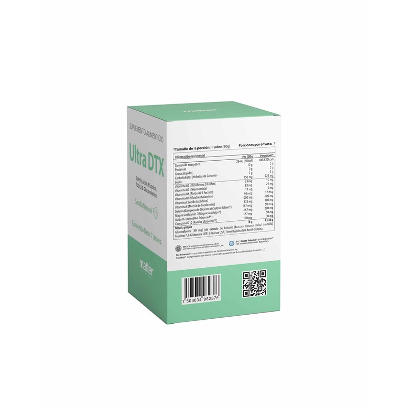 MATTER SMART NUTRIENTS | Ultra DTX, CoQ10 Ácido R Lipoico