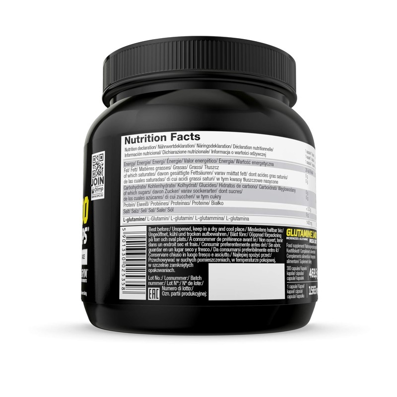 OLIMP - Anti-Catabolic L-Glutamine Mega Caps (300 Capsules) Dietary Supplement