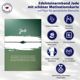 Glücksschmiedin - Gemstone Bracelet, Jade with Gold-Coloured Beads, Locally Handmade