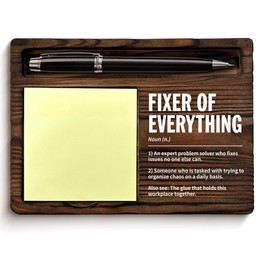 Boss Gifts for Men, Thank You Gifts for Boss Leader Manager, Fixer of Everything Sticky Note Holder for Office Cubicle Desk Decor