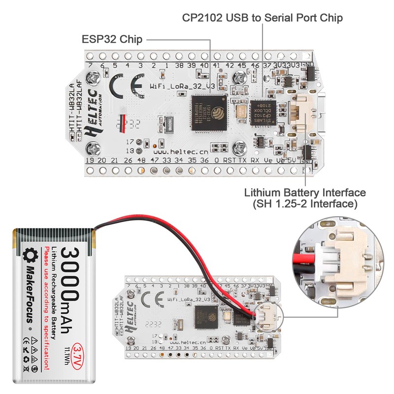 Seamuing 2 Pack ESP32 LoRa V3 Development Board with 863-928MHz