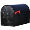 Gibraltar Jumbo Galvanized Steel Post Mounted Black Mailbox 15 in. H x 11-1/2 in. W x 23-1/2 in. L
