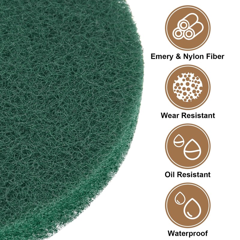 sourcing map 6pcs Scrubber Scouring Pads 180 Grits 3 Inch