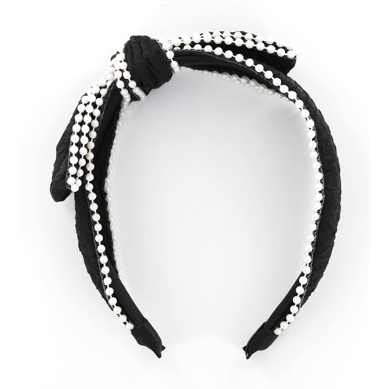 axy Headband with Pearls and Large Bow 14.5 cm x