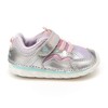 Stride Rite Baby Girls Soft Motion Kylo Trainers, Silver/Multi, 3