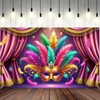 BlissYard Mardi Gras Backdrop Mask Photo Backdrop Valentine's Day Banner