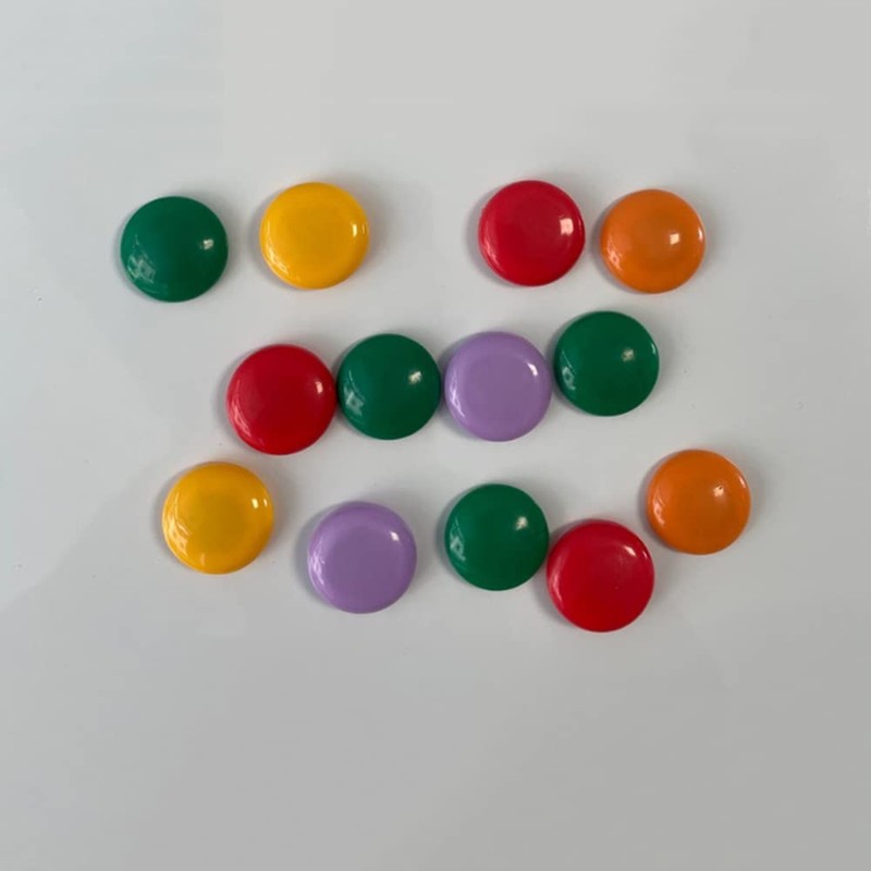 Office Magnets, 20Pcs Purple Colourful Round Refrigerator and Whiteboard Magnets
