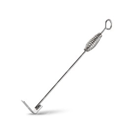 18" Charcoal Grill Rake Parts, BBQ Ash Tool Poker for Smoker. Cleaning Out and Moving Coals - Ash Shovel Tongs for Fireplace, Pizza Oven, and Wood Stove. Great BGE, Classic Joe Accessories, Stainless