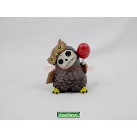 SUMMIT COLLECTION Furrybones Hootie Signature Skeleton in Brown Owl Costume with Red Lollipop