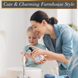 Hand Soap and Lotion Dispenser Set by Brighter Barns - Soap Dispenser Bathroom Set - Bathroom Soap Holder - Liquid Soap Dispenser Glass - Farmhouse Soap Dispenser - Farmhouse Bathroom Decor