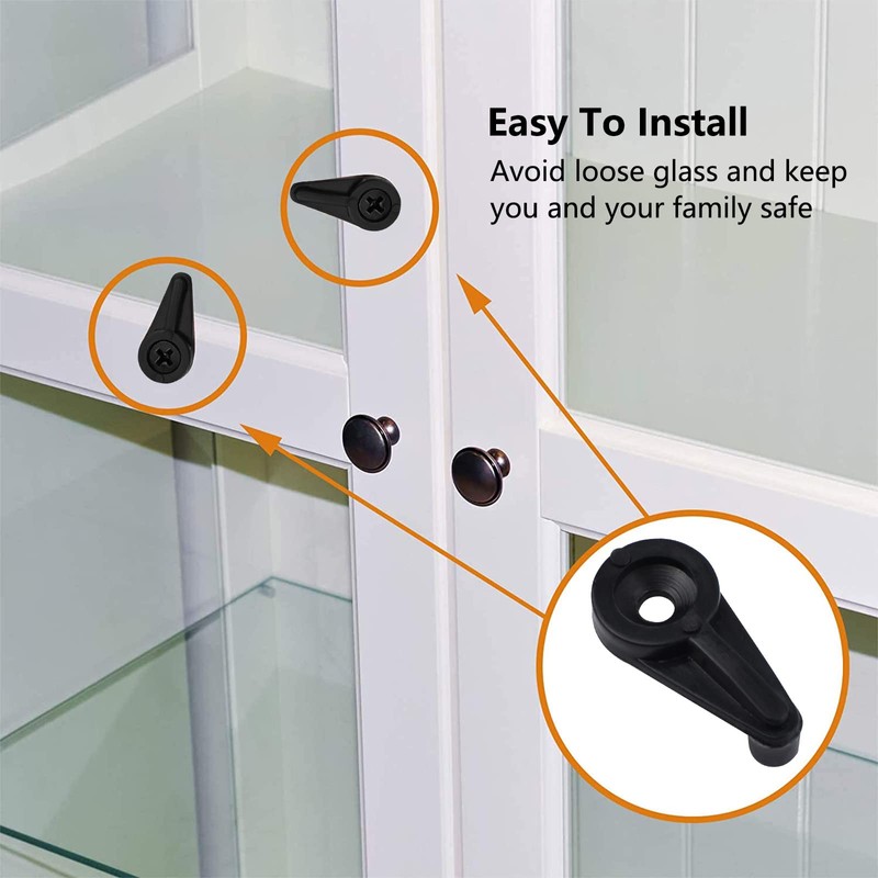 MOROBOR 50PCS Glass Retainer Clips Kit, 4MM Glass Panel Retainer
