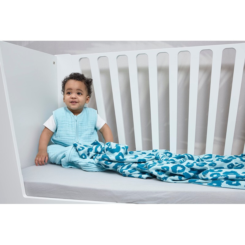 Meyco Baby Fitted Sheet Cot Bed Plain Light Grey 60