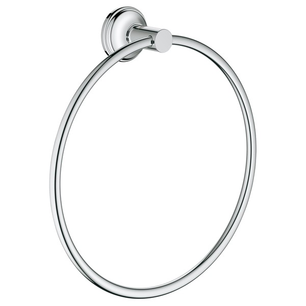 Grohe 40655001 Essentials Authentic Towel Ring, Starlight Chrome