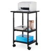 VASAGLE Printer Stand with Locking Wheels, 3-Tier Shelf, Industrial Under