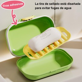 HAKUKU Jabón de Viaje, Bandeja de Jabón de Baño Portátil A Prueba de Fugas con Bandeja Adecuada para Baño, Gimnasio