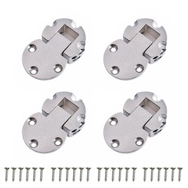 HAMILO Hinges 90 Degree Opening Door Door Lid Window Cabinet Easy Install Silver (Set of 4)
