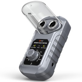 KZYEE KS40 Spark Plug Tester, 0-6000RPM Adjustable Working Frequency, Engine Ignition Coil Tester,Car/Motorcycle Spark Tester Tool,Dual-Port Test for All 12V Gasoline Spark Plugs