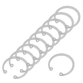 PATIKIL 47mm ID Internal Retaining Rings, 10 Pcs E-Clip Snap Ring 304 Stainless Steel Internal Circlip for Automobile Valve Equipment Bearings